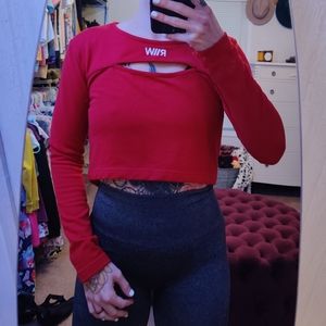 Ryderwear long sleeve cropped top Sz s
